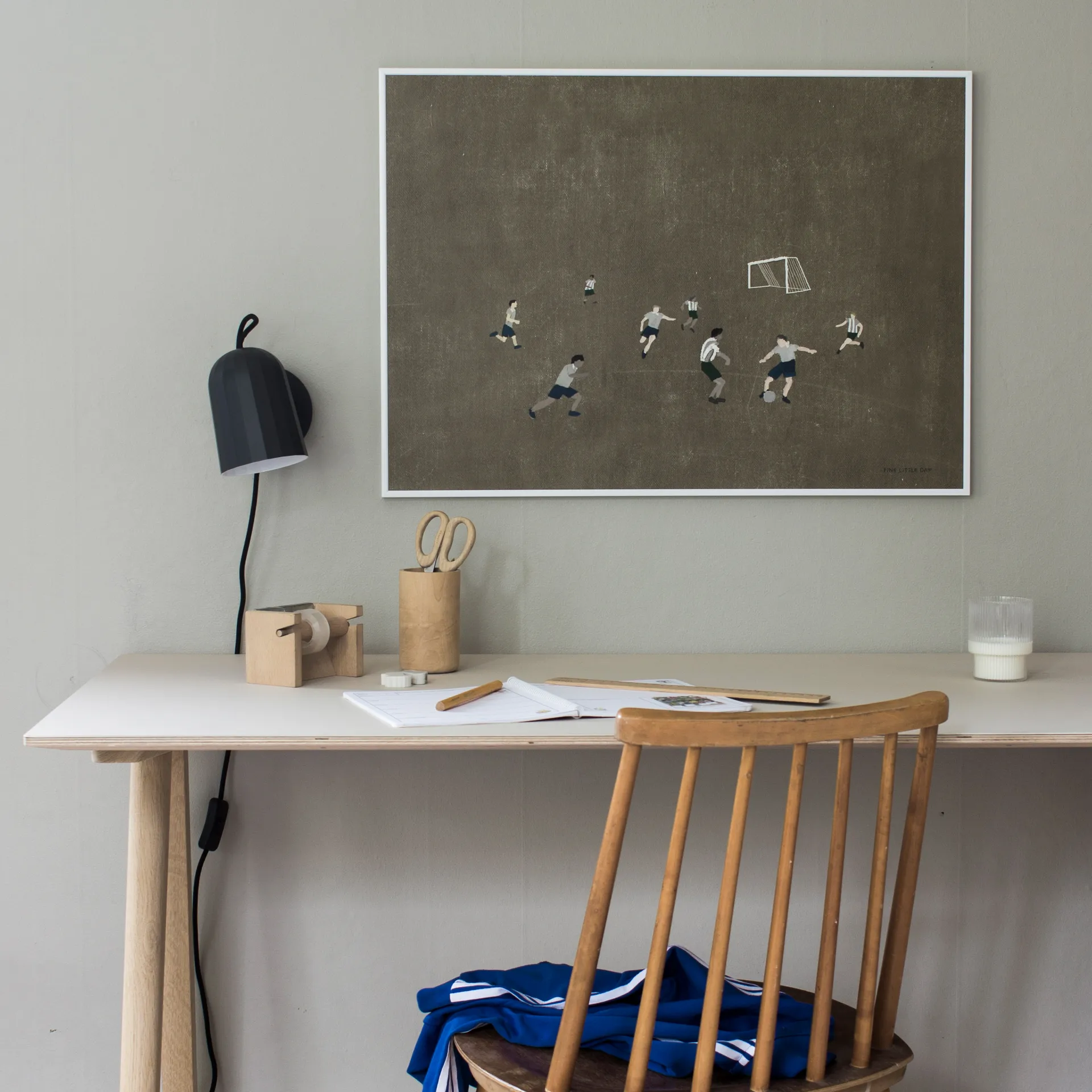 Soccer 海报 50x70 cm, 棕色 Fine Little Day