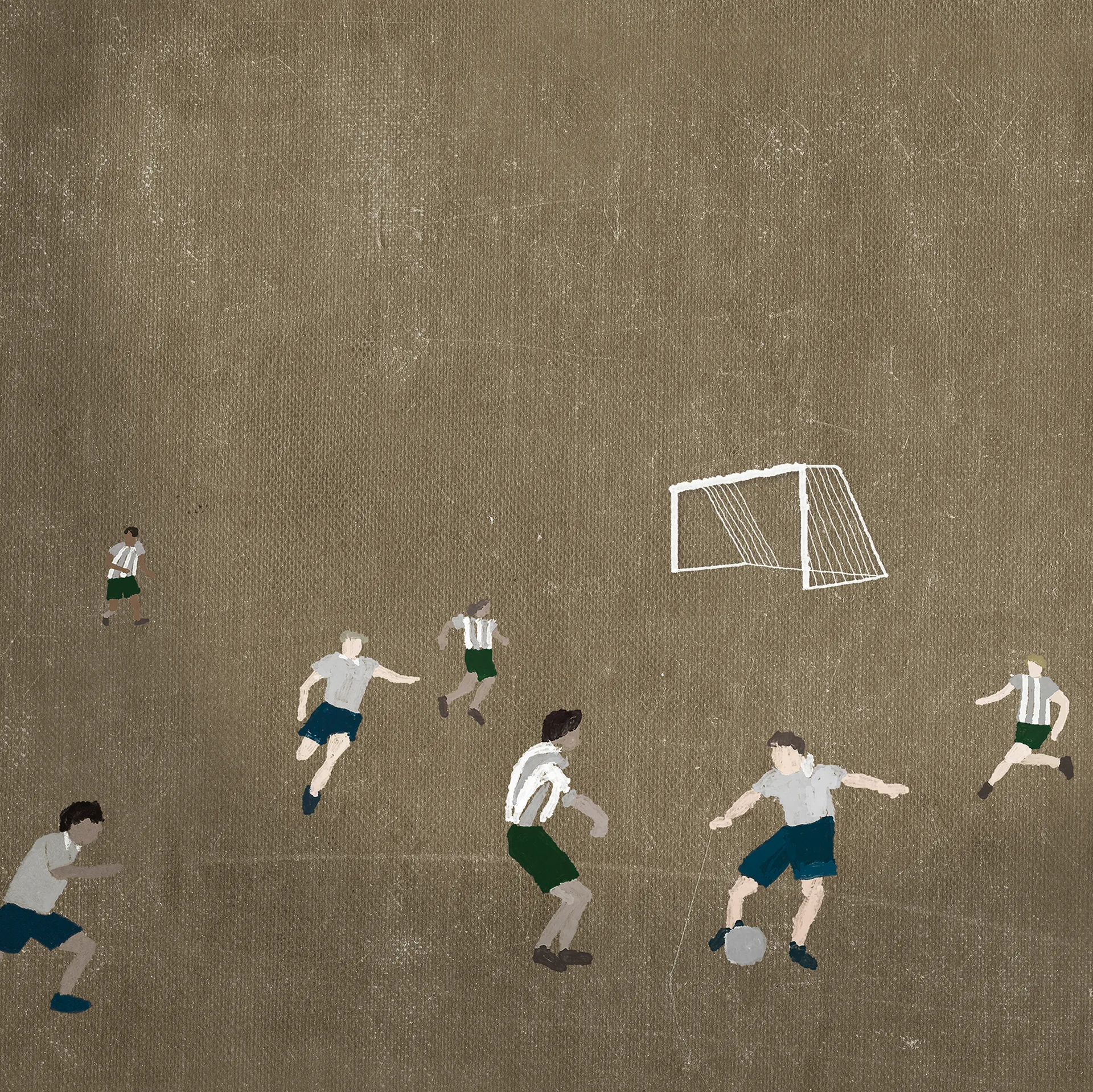 Soccer 海报 50x70 cm, 棕色 Fine Little Day