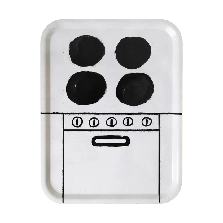 Stove 托盘 33x43 cm - 黑色-白色 - Fine Little Day