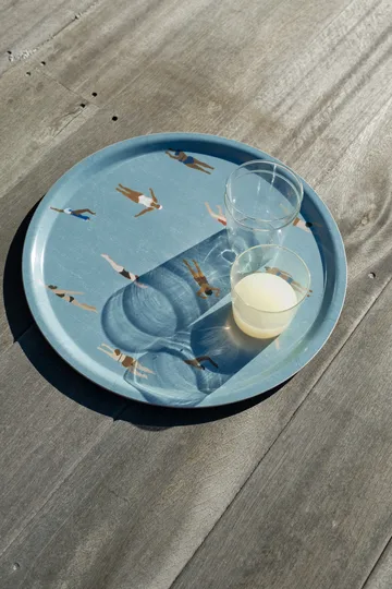 Swimmers 托盘 Ø38 cm - 蓝色 - Fine Little Day