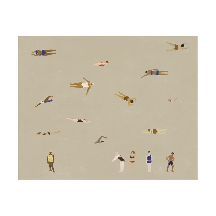 游泳者Swimmers主题海报 - 米色_40x50cm - Fine Little Day