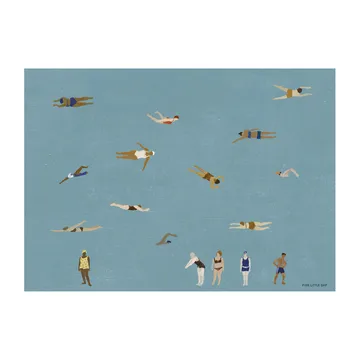游泳者Swimmers主题海报 - 蓝色_50x70cm - Fine Little Day
