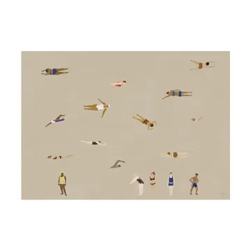 游泳者Swimmers主题海报 - 米色_50x70cm - Fine Little Day