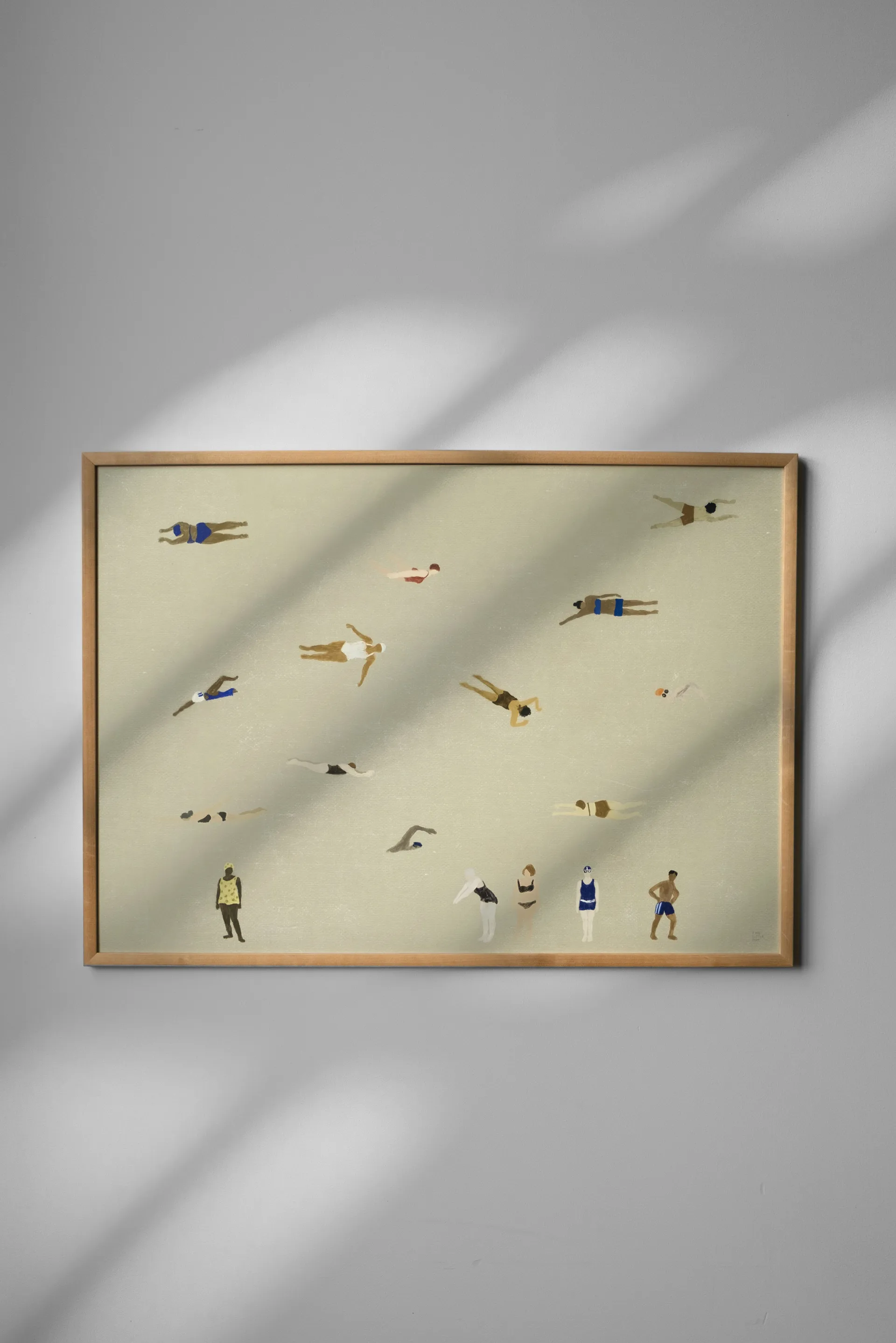 游泳者Swimmers主题海报, 米色_50x70cm Fine Little Day