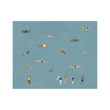 游泳者Swimmers主题海报 - Blue, 40x50 cm - Fine Little Day