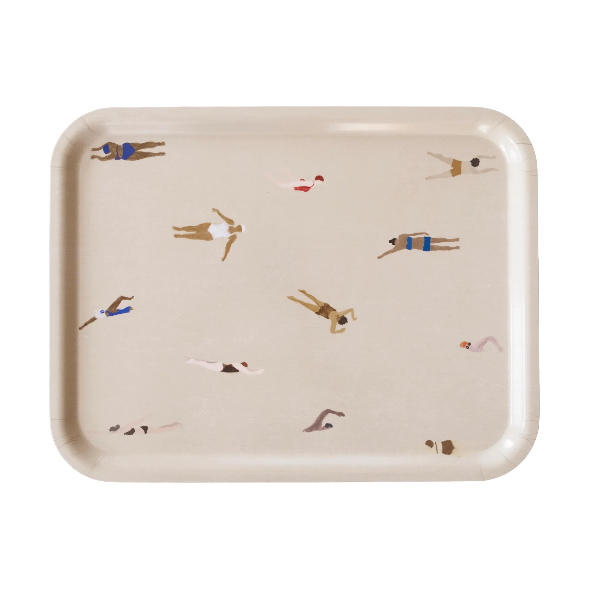 游泳者Swimmers托盘_33x43cm, 米色 Fine Little Day