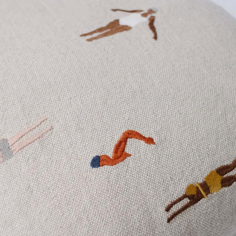 游泳者Swimmers靠垫套_48x48cm, 米色 Fine Little Day