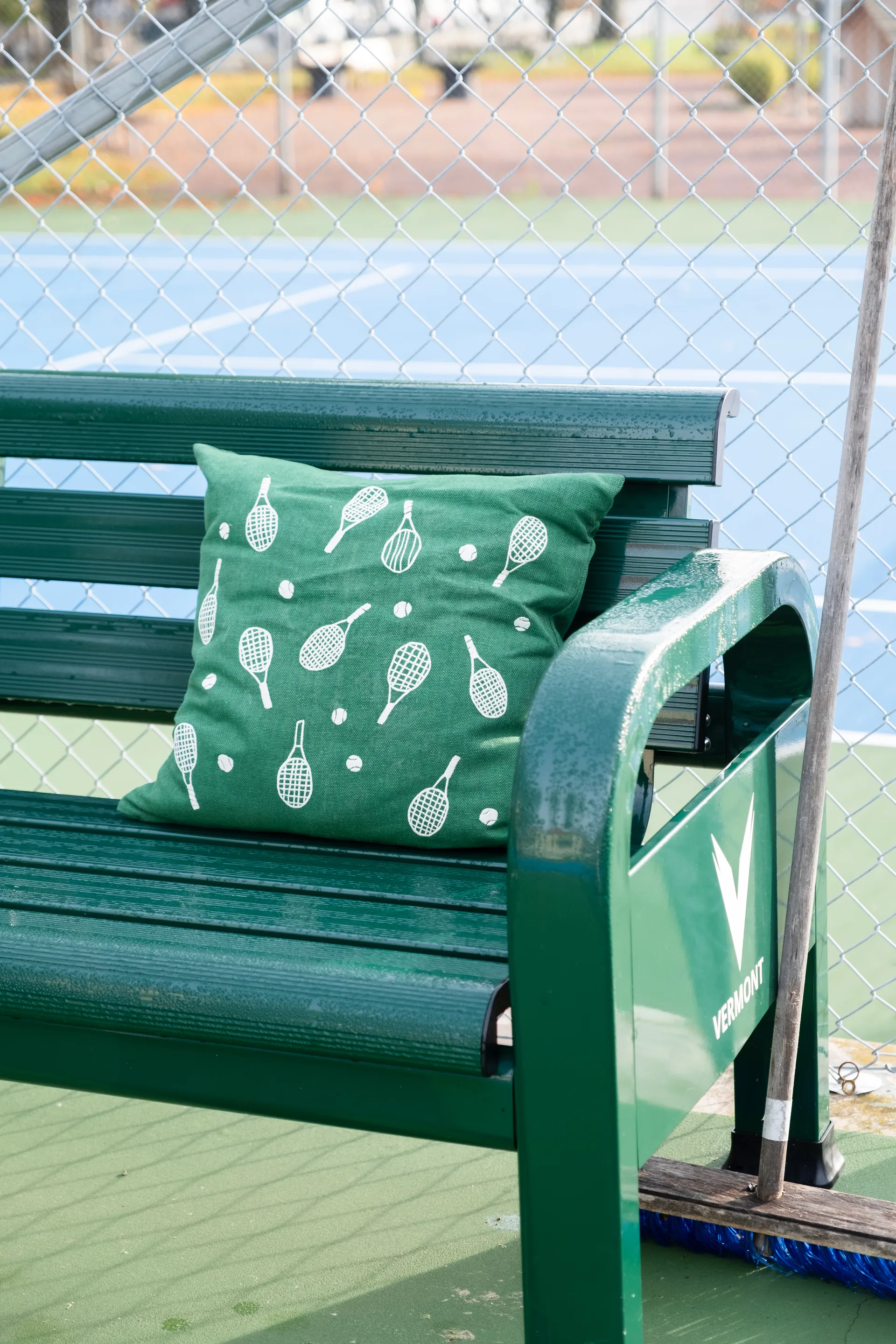 Tennis racket 靠枕套 48x48 cm, 绿色 Fine Little Day