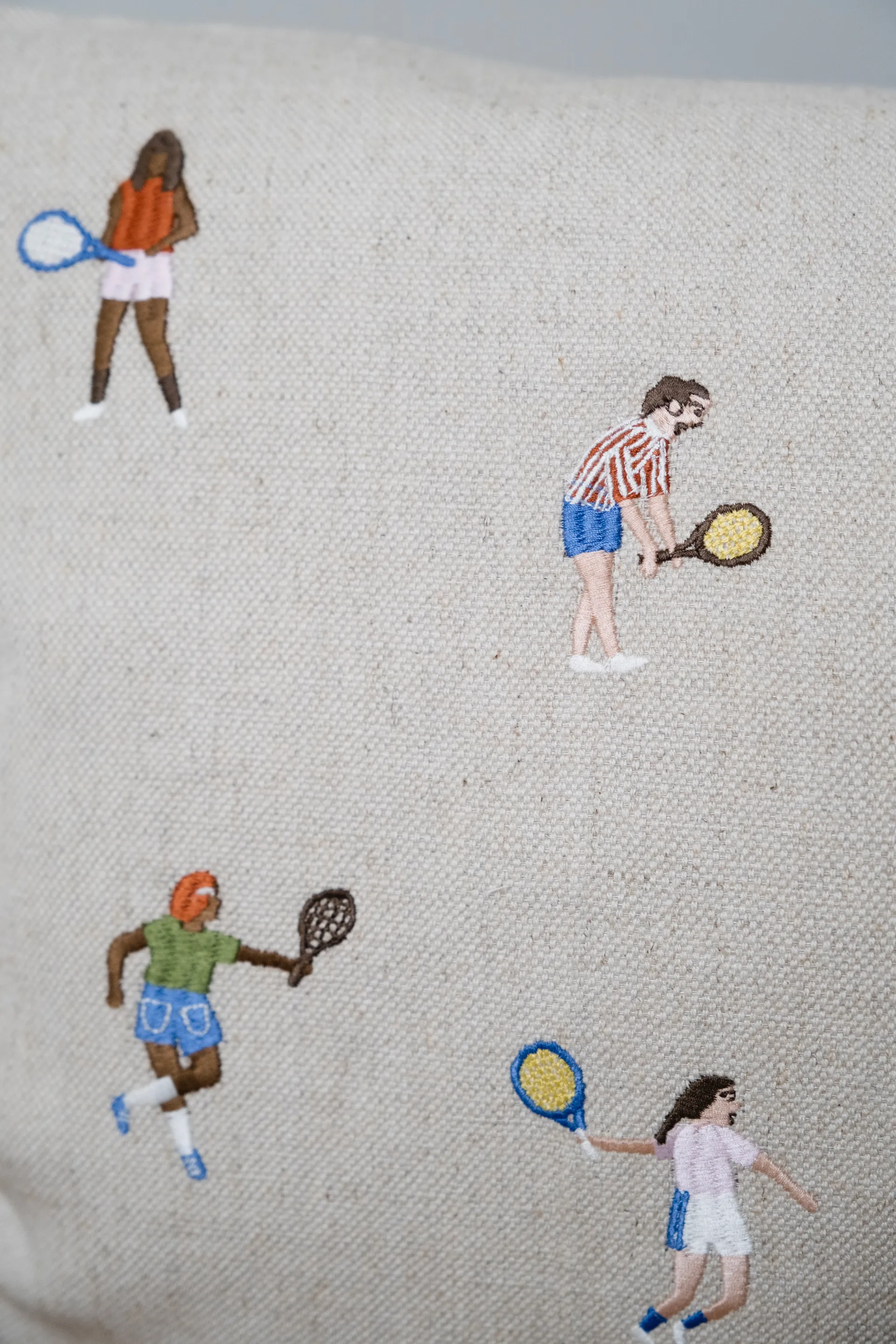 网球Tennis枕套_48x48cm, 自然色 Fine Little Day
