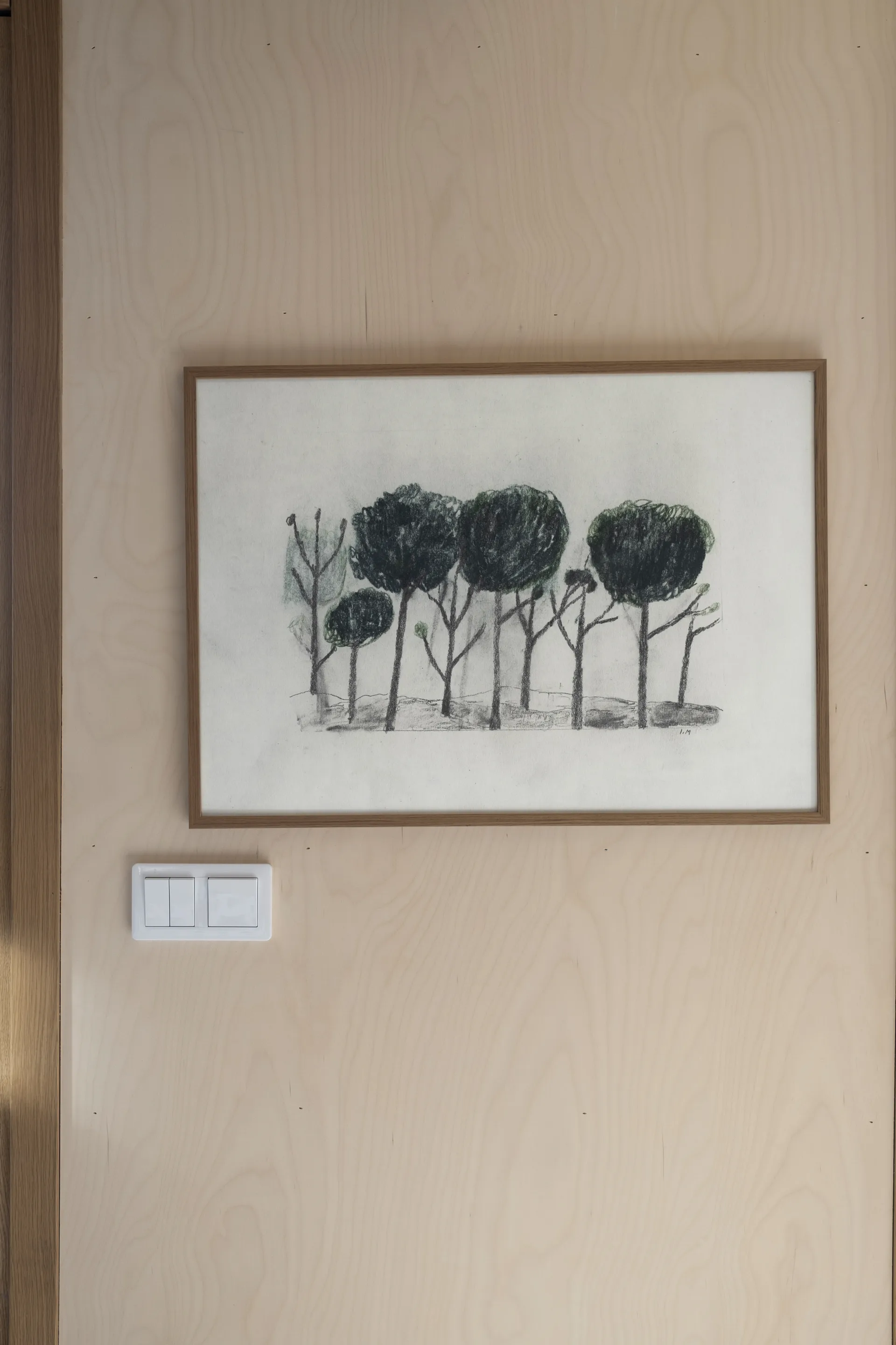 Trees 海报 50x70 cm, 黑色配米白色 Fine Little Day