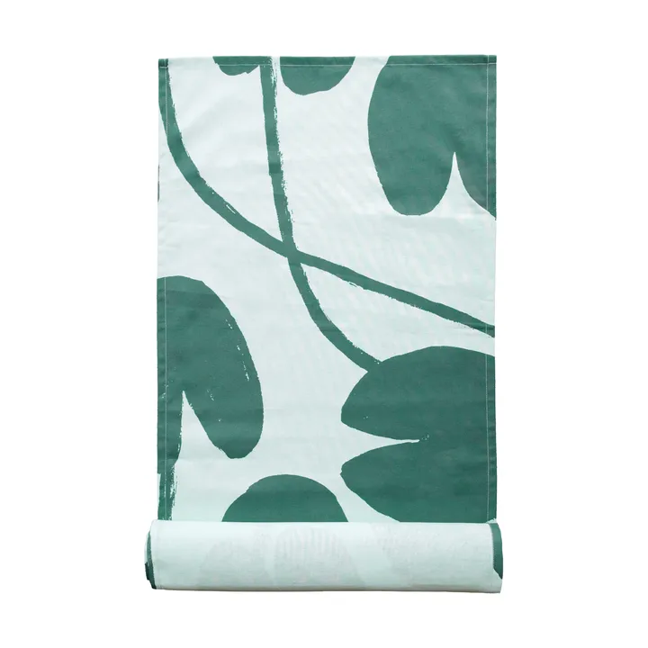 Water lilies tablerunner 45x150 cm - 浅绿-绿色 - Fine Little Day