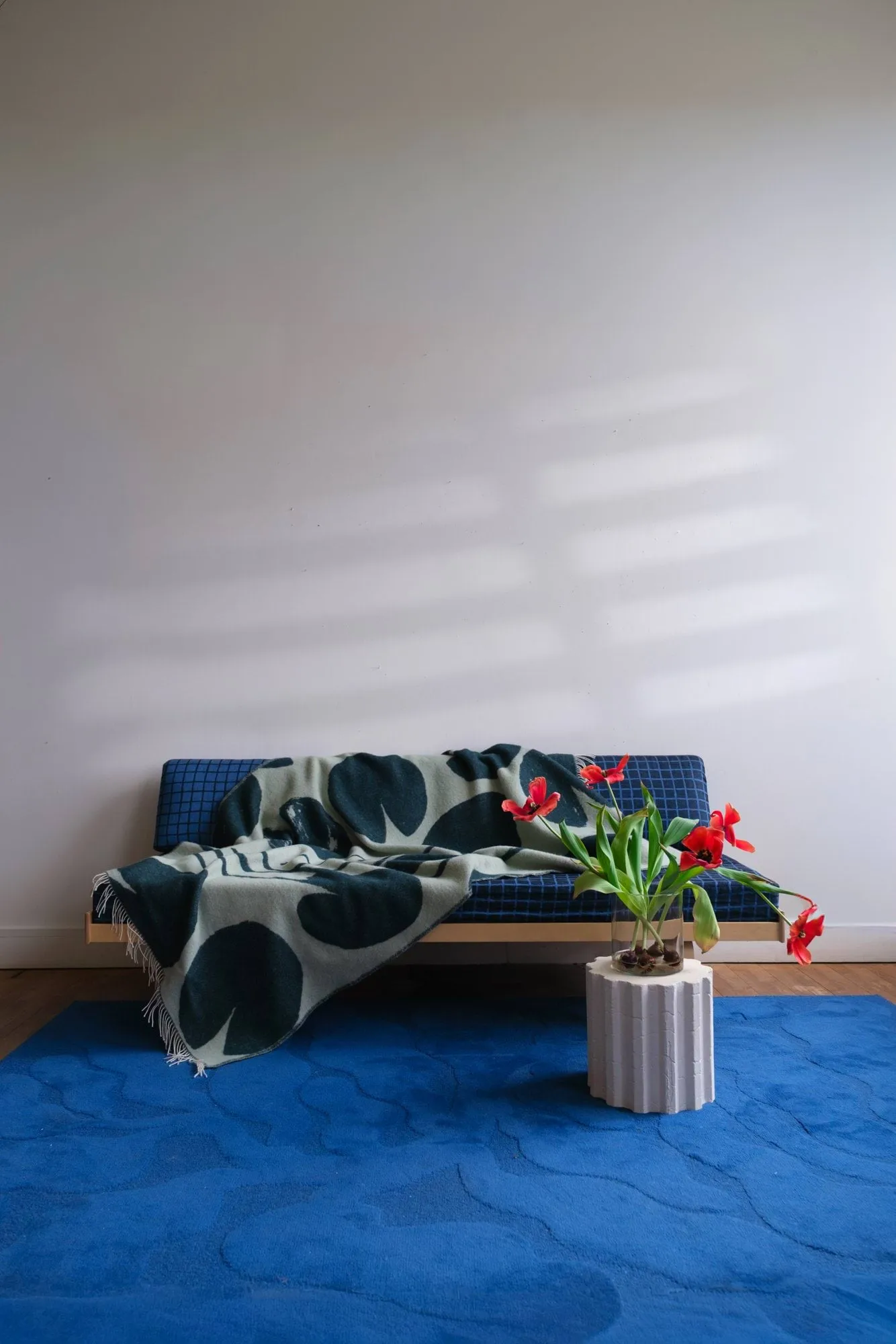 睡莲Water lilies图案休闲毯_130x220cm, 绿色 Fine Little Day