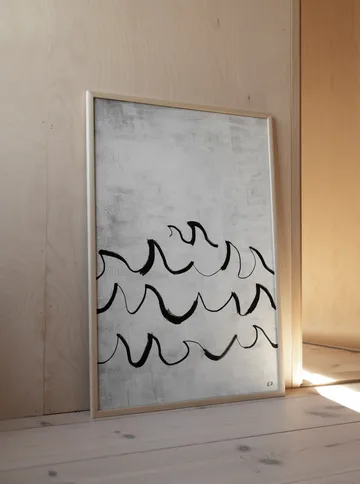 Wave 海报 50x70 cm - 黑色配白色 - Fine Little Day