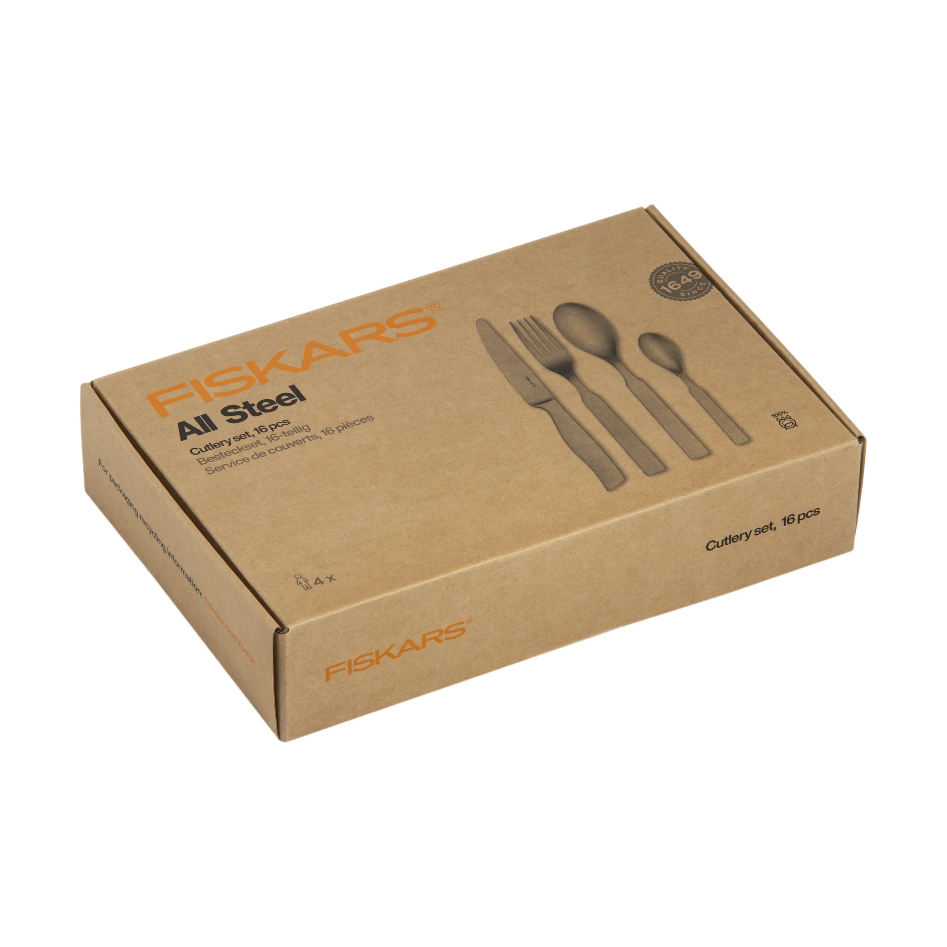 All Steel 刀叉勺, 16 pieces Fiskars