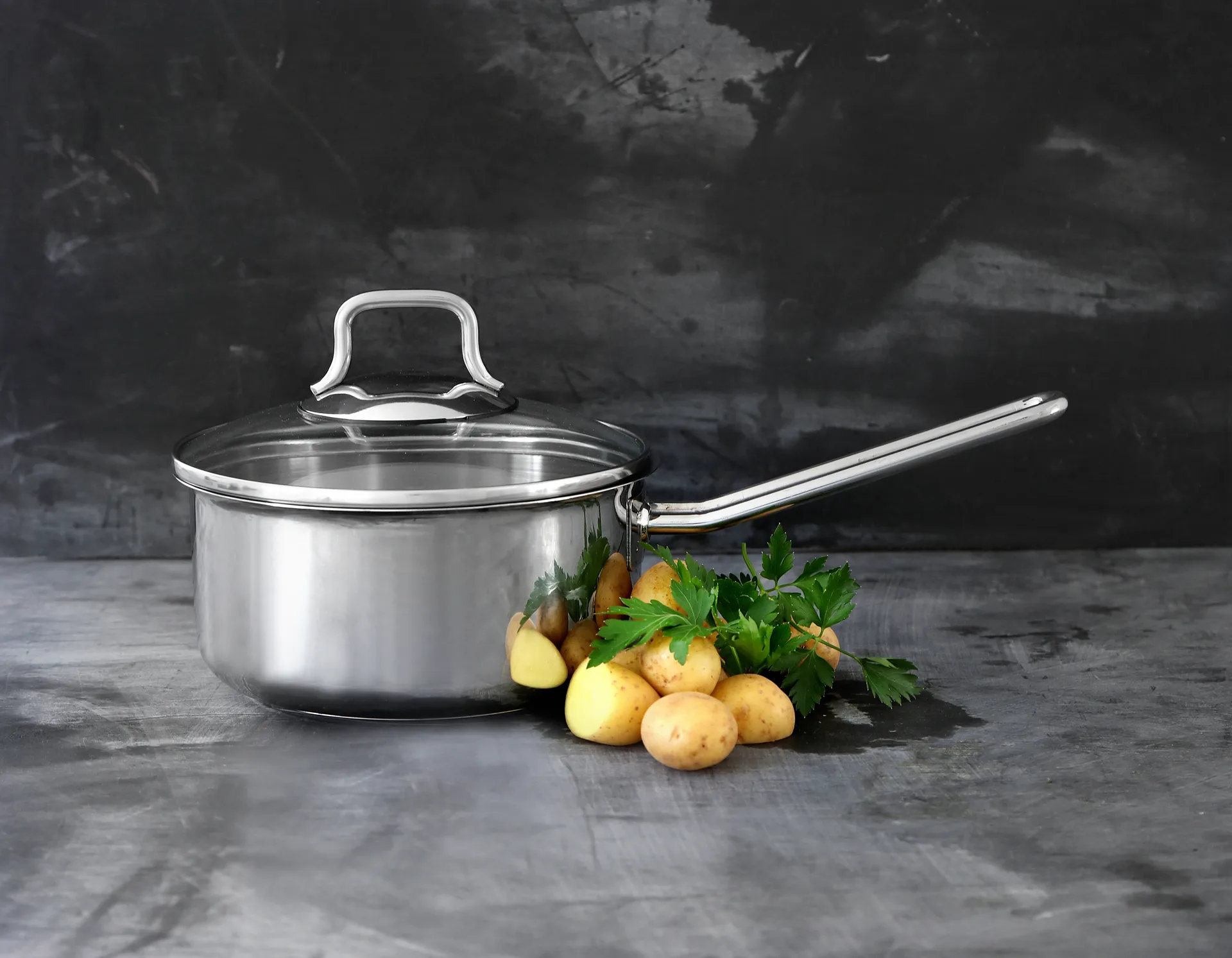 Fiskars pot & saucepan set with glass lid 3 pieces, 不锈钢 Fiskars