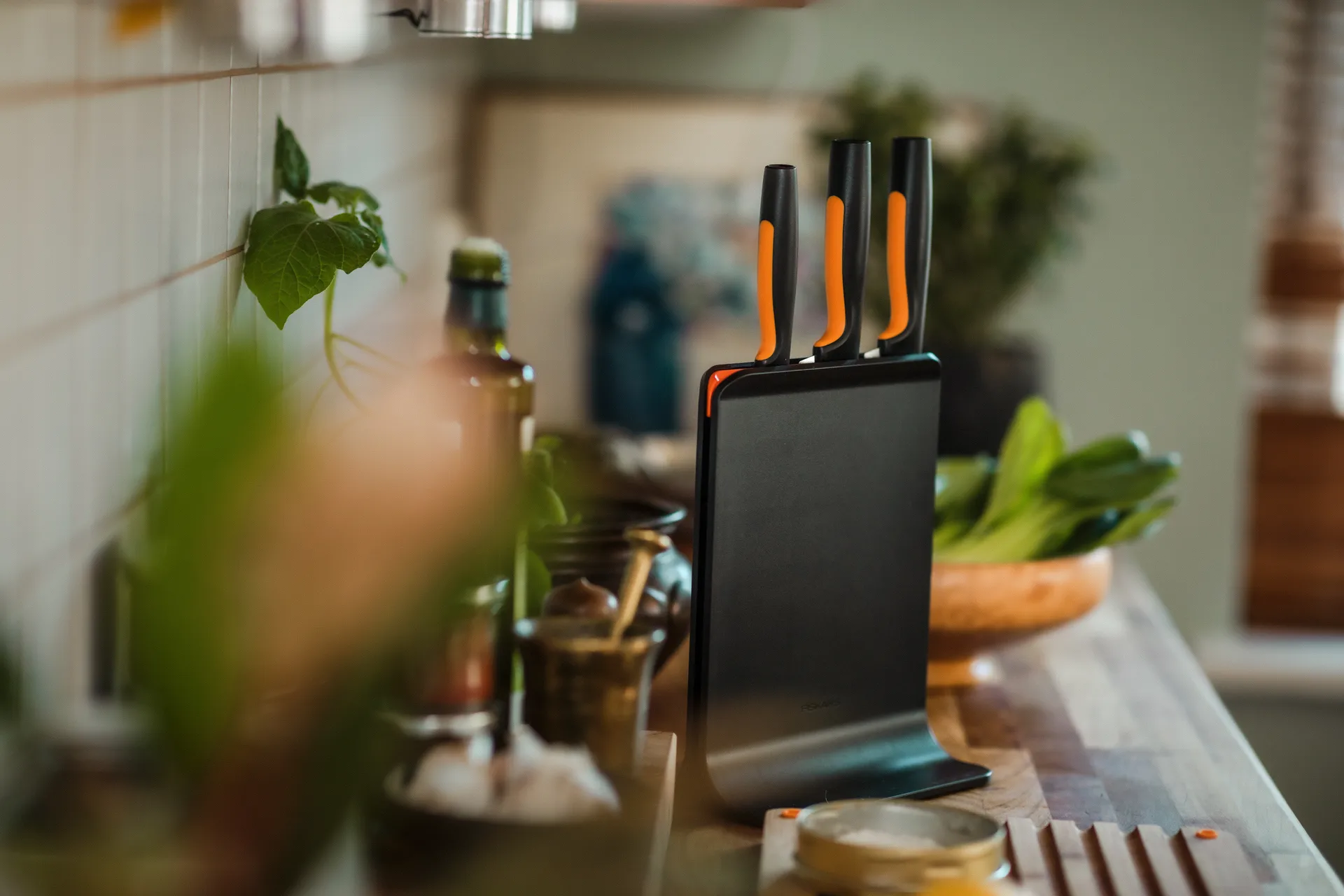 Functional Form 塑料刀架含3把刀, 4件套 Fiskars