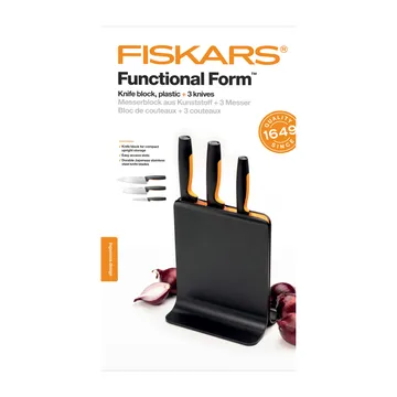 Functional Form 塑料刀架含3把刀 - 4件套 - Fiskars