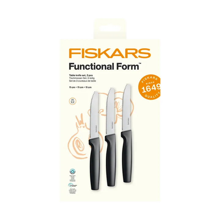 Functional Form不锈钢餐刀套装 - 不锈钢_3件装 - Fiskars