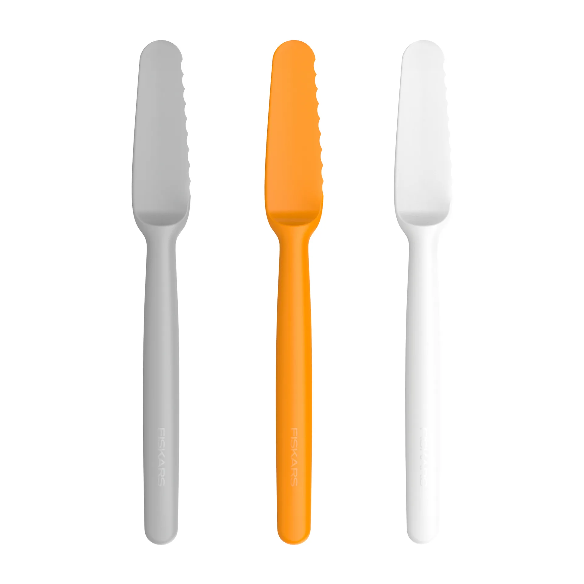 Functional Form butter knife 三件套装, 灰色-橘色-白色 Fiskars