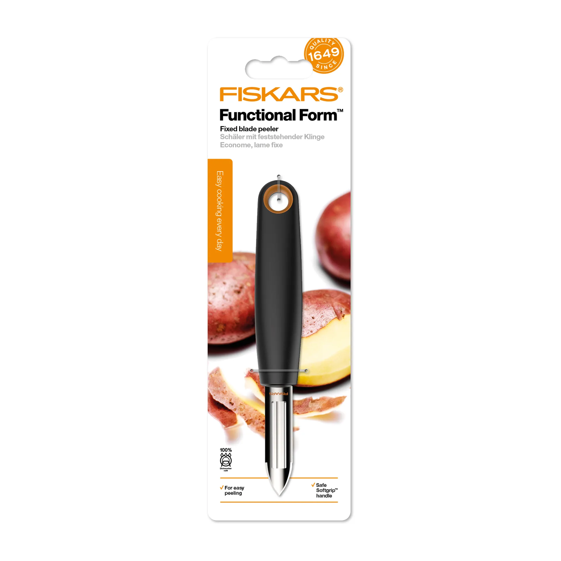 Functional Form potato peeler stuck single, 黑色 Fiskars