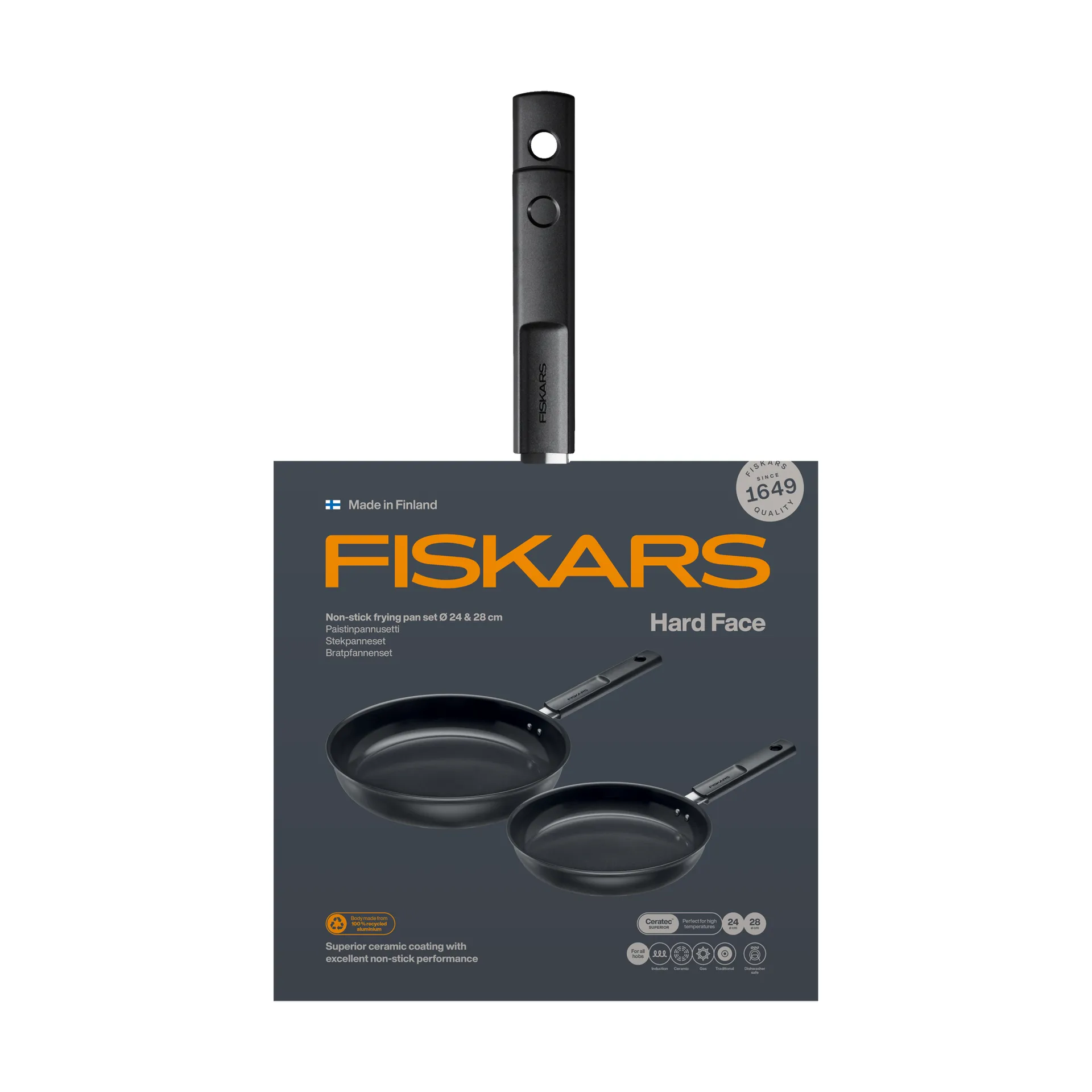 Hard Face家用不粘煎锅套装, 2件装 Fiskars