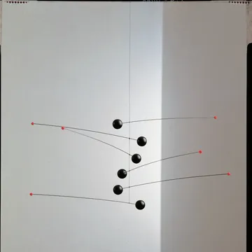 Futura 平衡挂件 mobile - 黑色-红色 - Flensted Mobiles