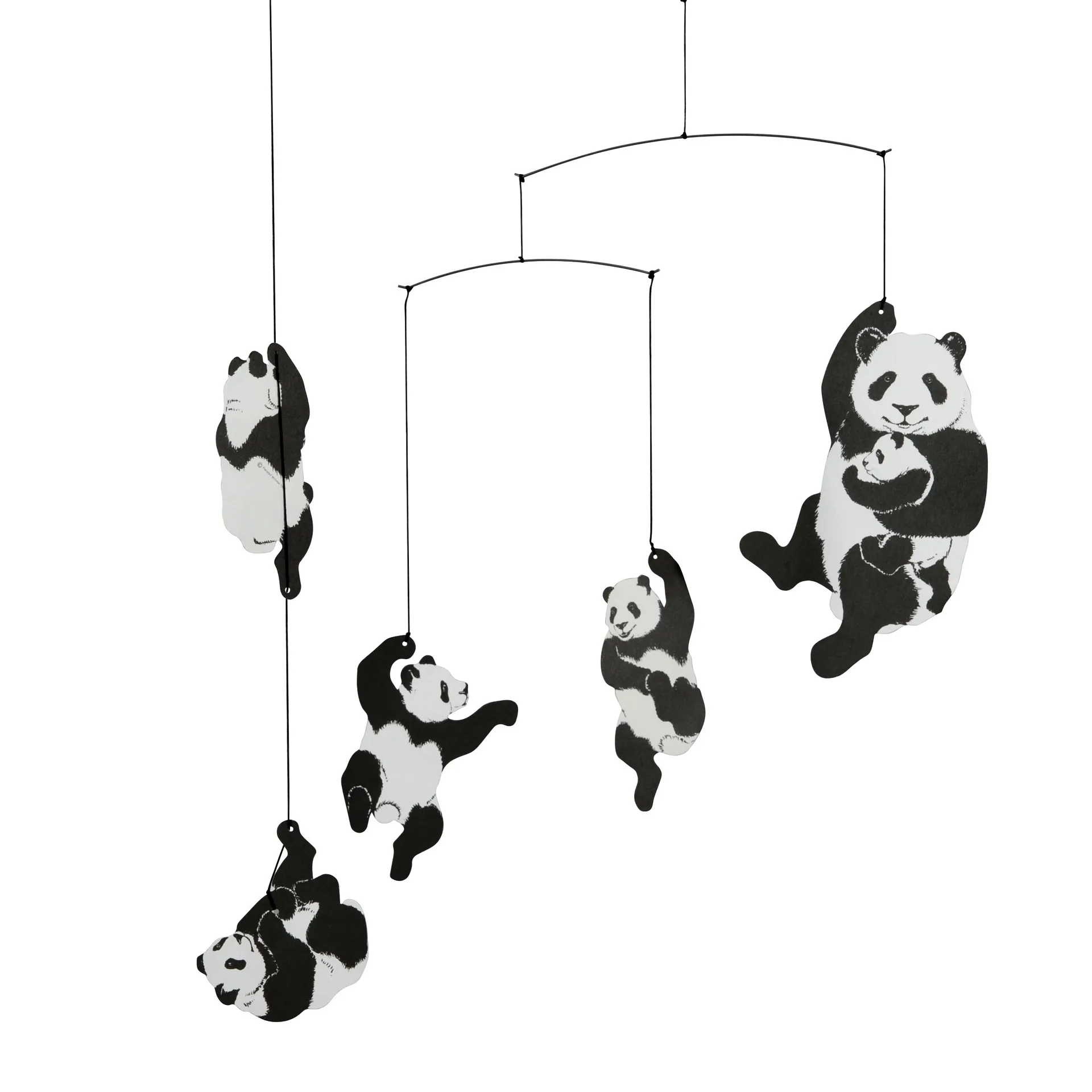 Panda 平衡挂件 mobile, 黑色-白色 Flensted Mobiles