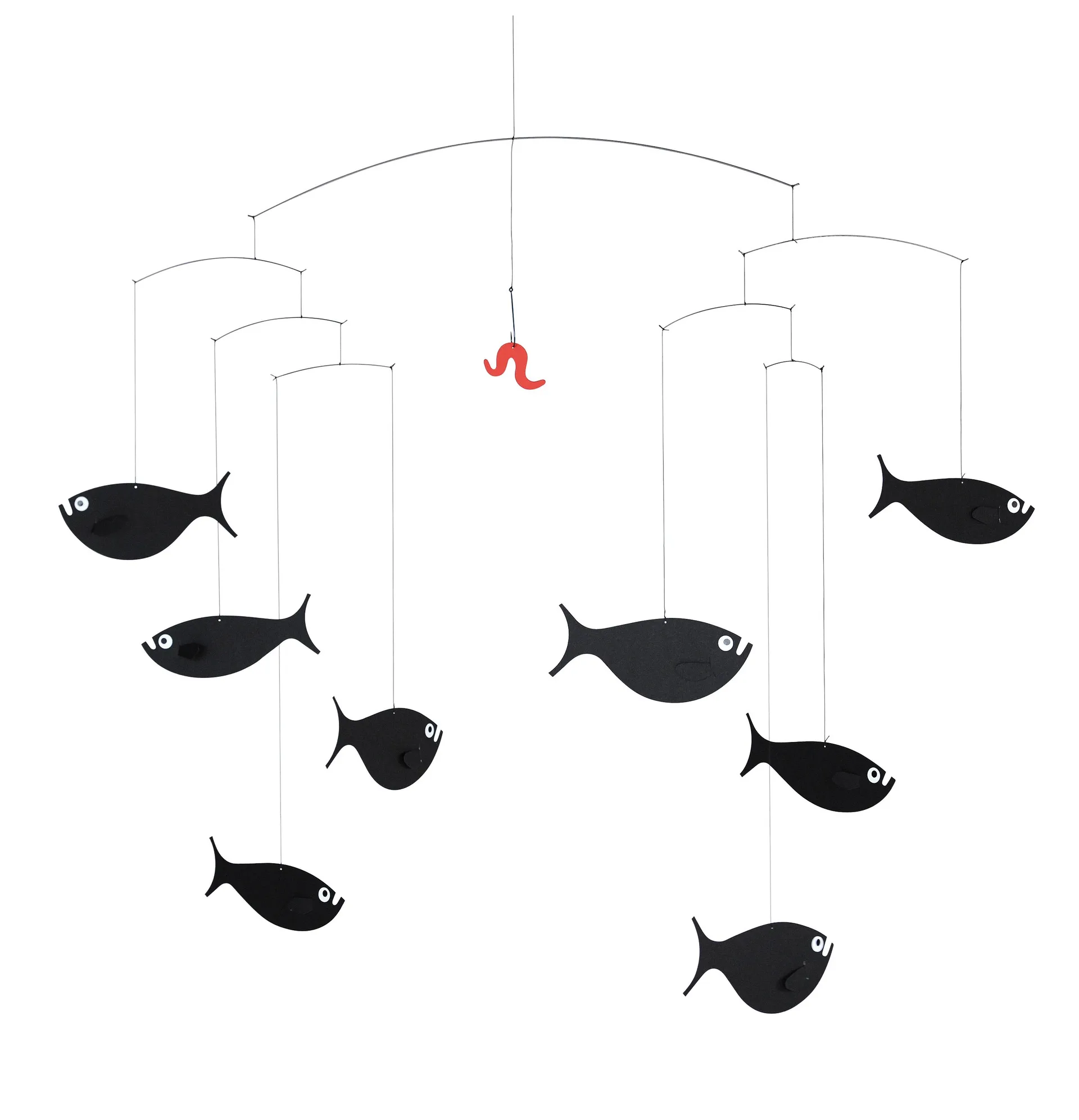 Shoal of fish 平衡挂件 mobile, 黑色 Flensted Mobiles