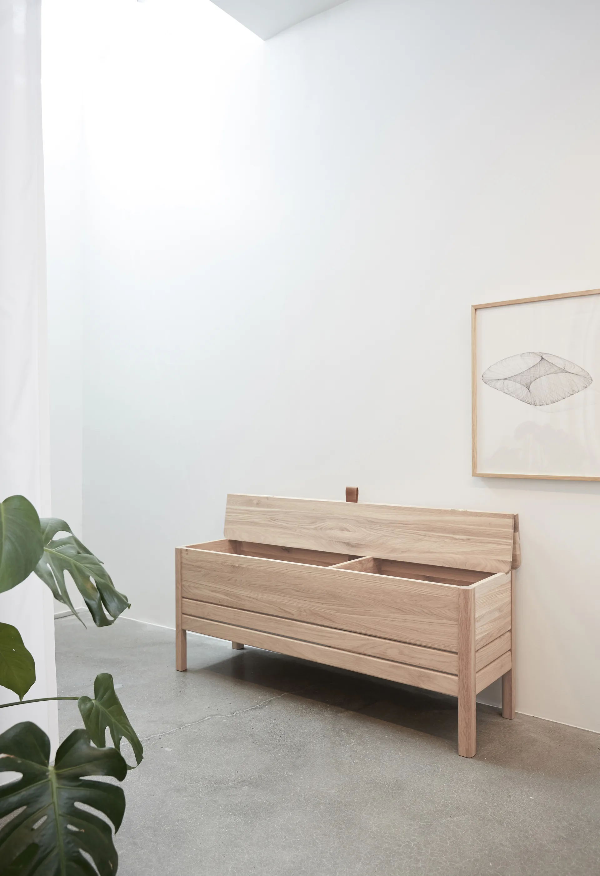 A Line 收纳长凳 111cm, 白橡木 Form & Refine