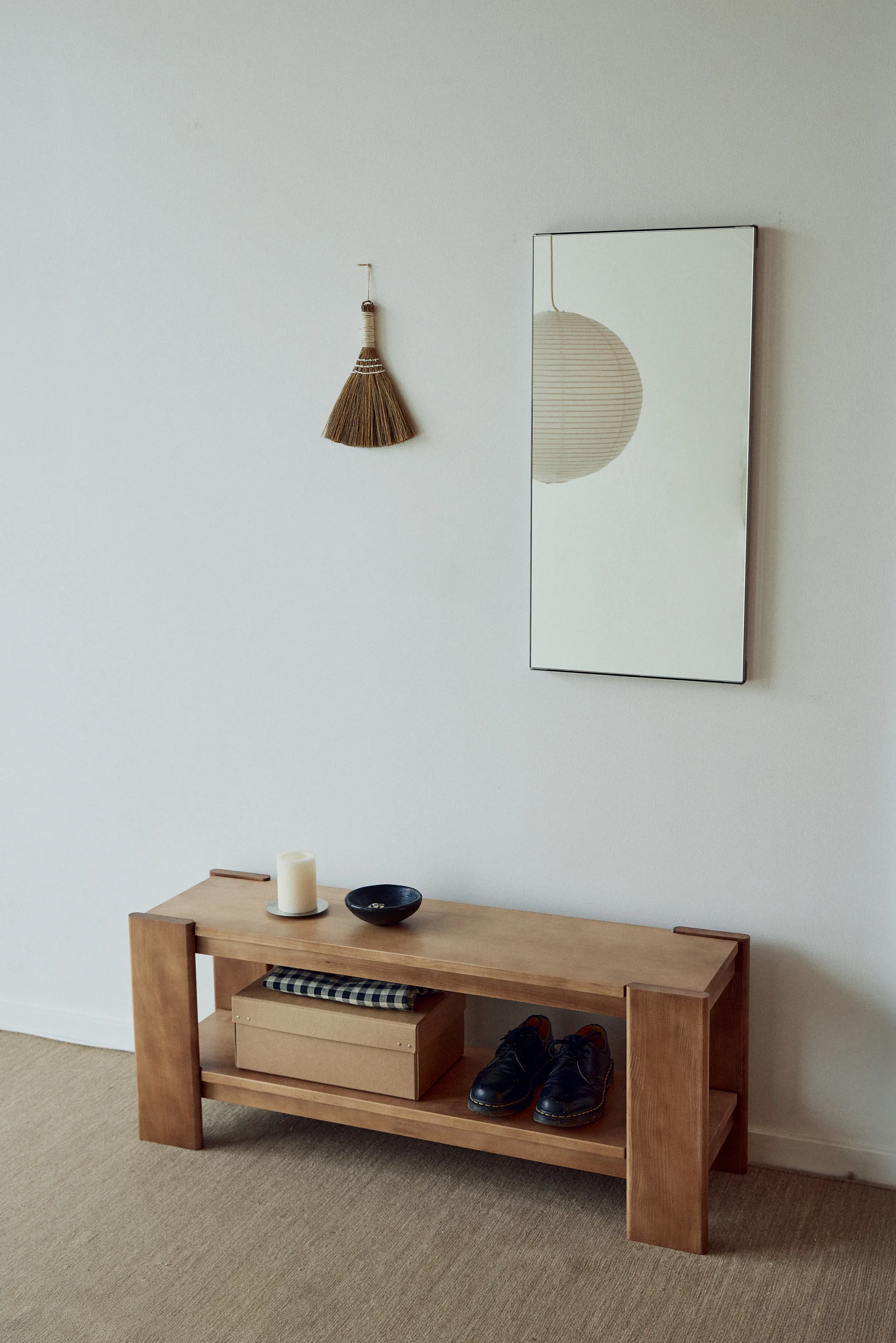 Beam 横梁 长凳, 深棕色松木_112x45x33cm Form & Refine