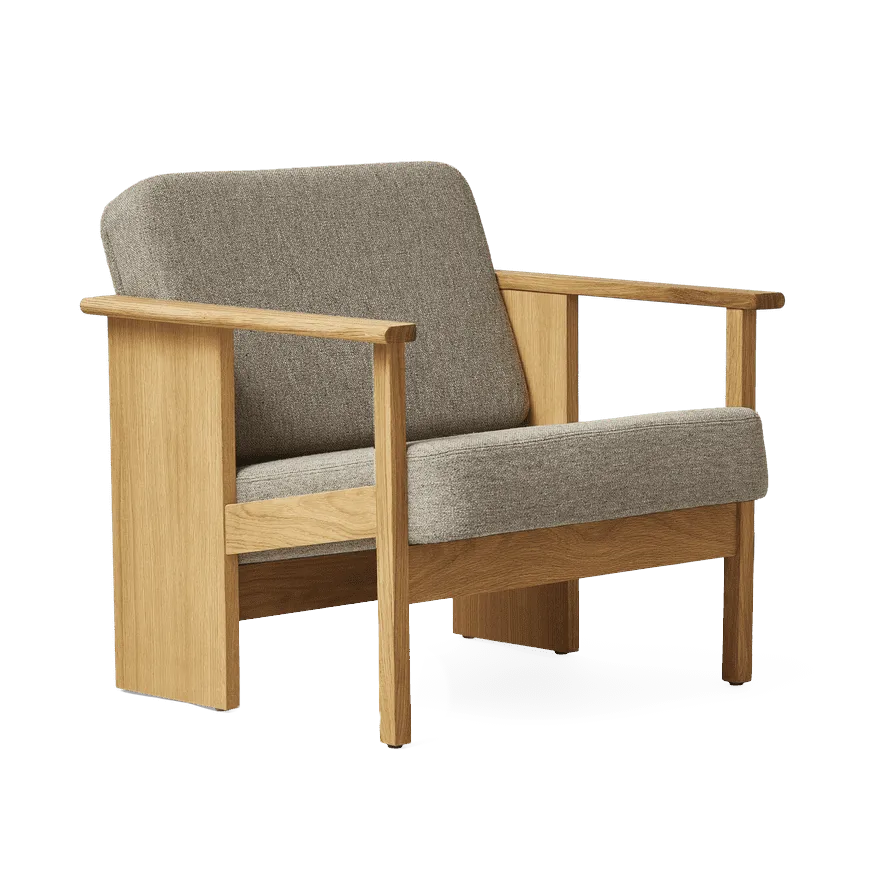 Block 休闲椅, 橡木_Hallingdal 65-0227 Form & Refine