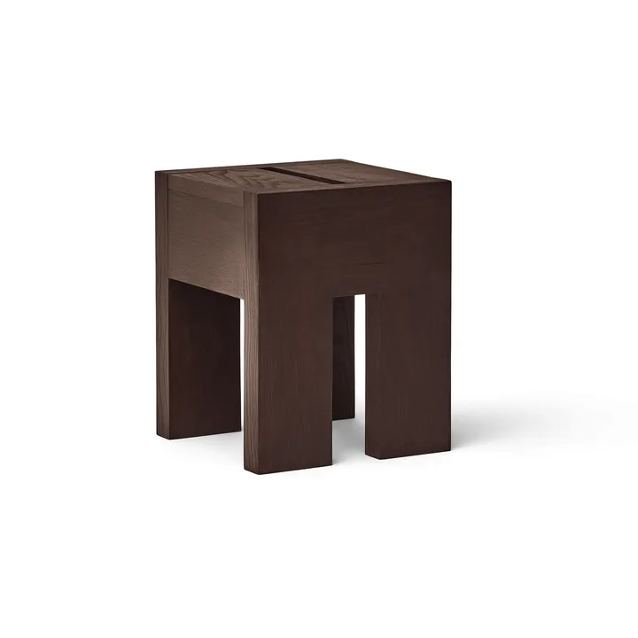 Monolith 边几 - 深棕色 白蜡木，29x29x36cm - Form & Refine