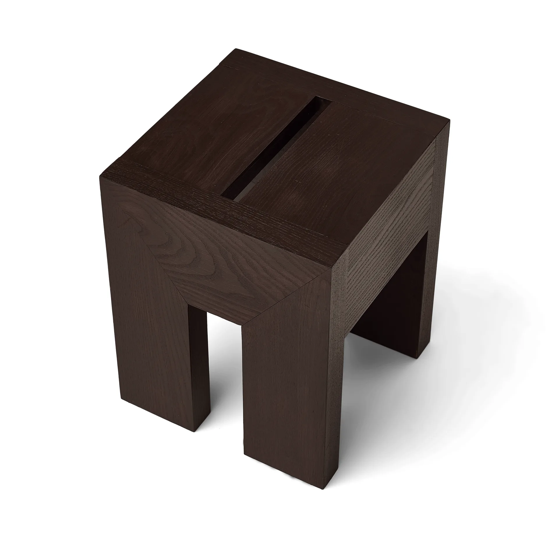 Monolith 边几, 深棕色 白蜡木，29x29x36cm Form & Refine