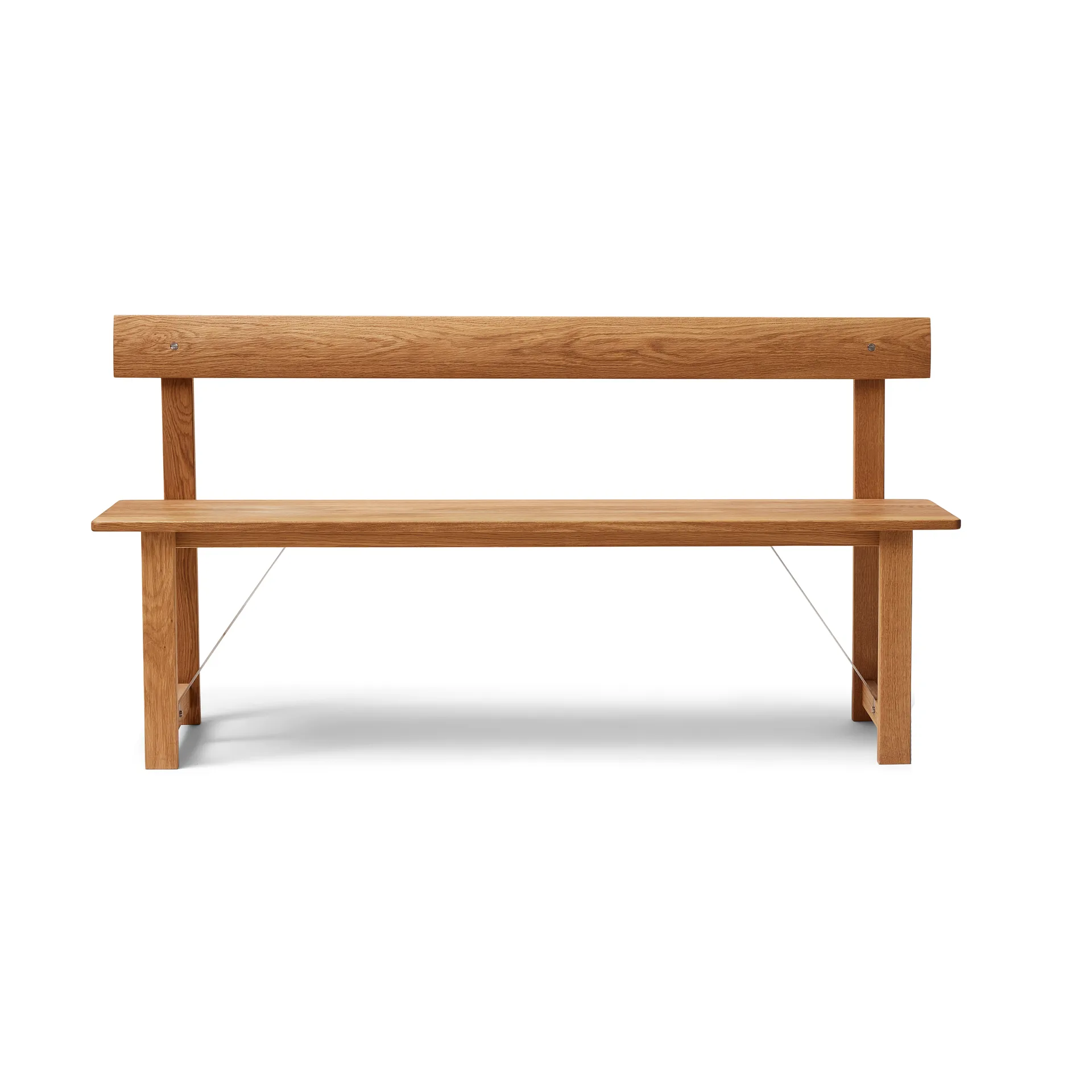 Position 长椅 155 cm, 自然木色-steel Form & Refine