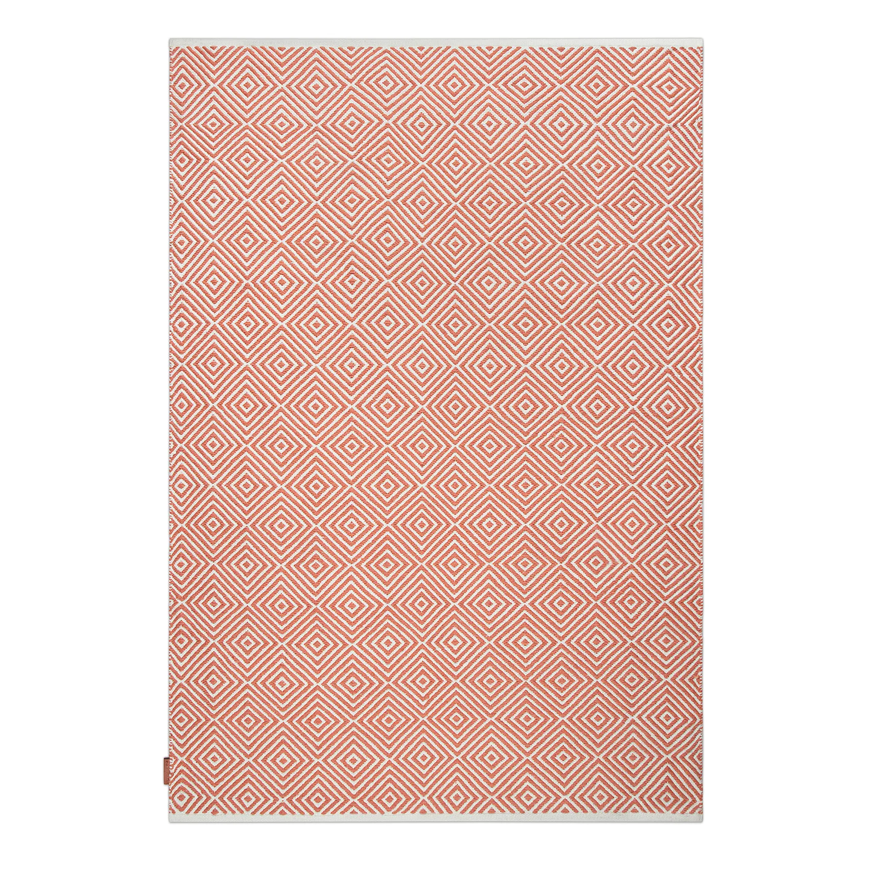 菱形地毯140x200cm, 焦橙色 Formgatan