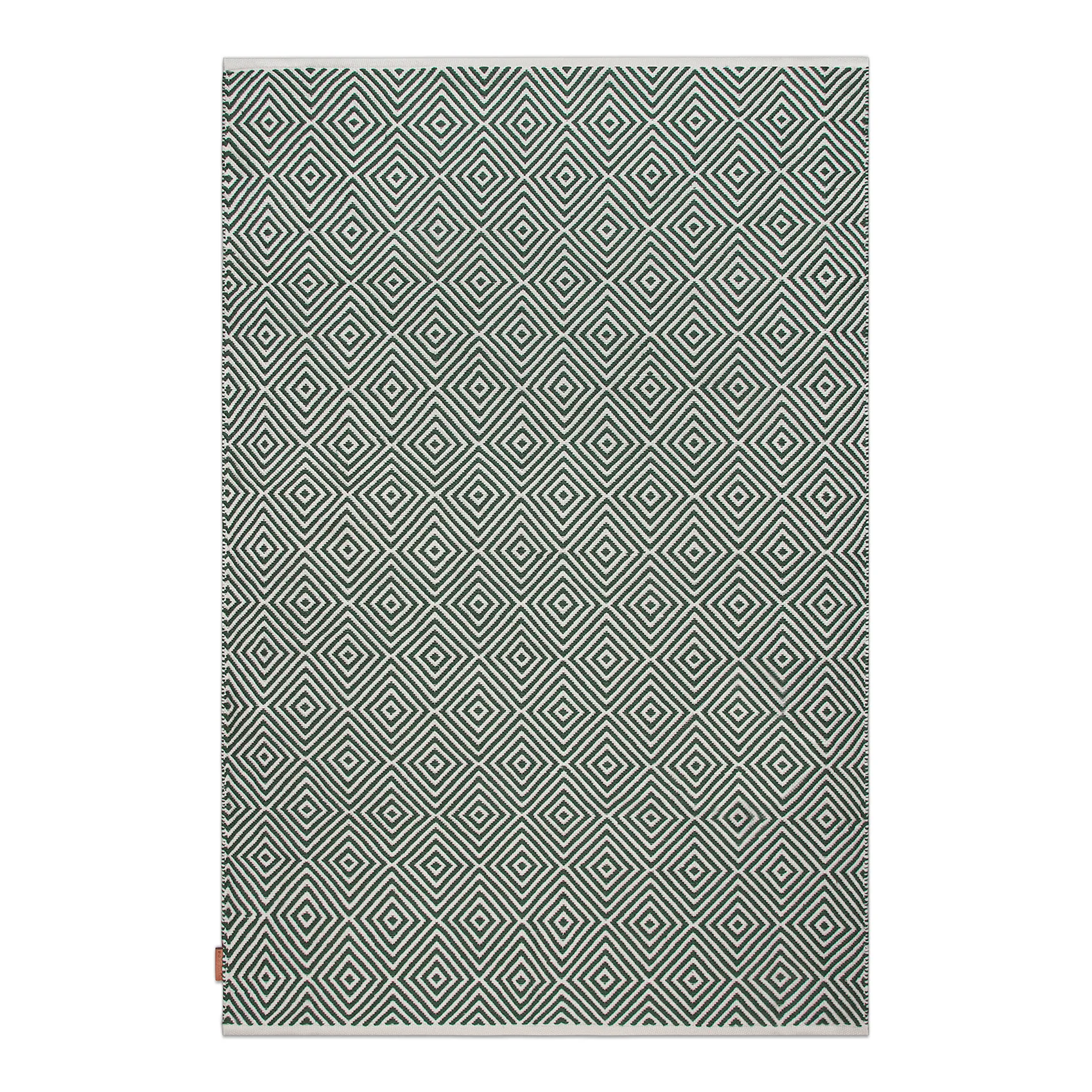 菱形地毯140x200cm, 绿色 Formgatan