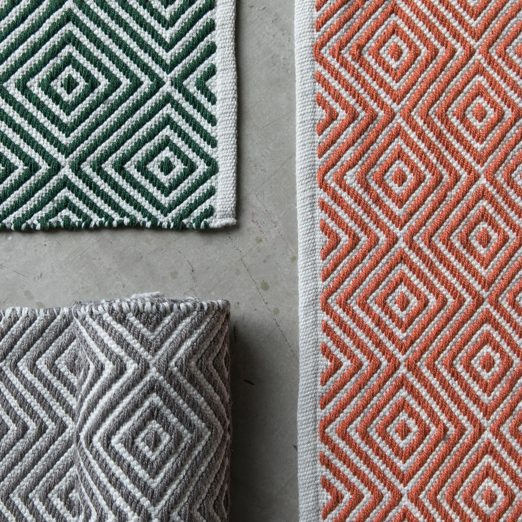 Diamond 地毯  140x200 cm, Burnt 橘色 Formgatan