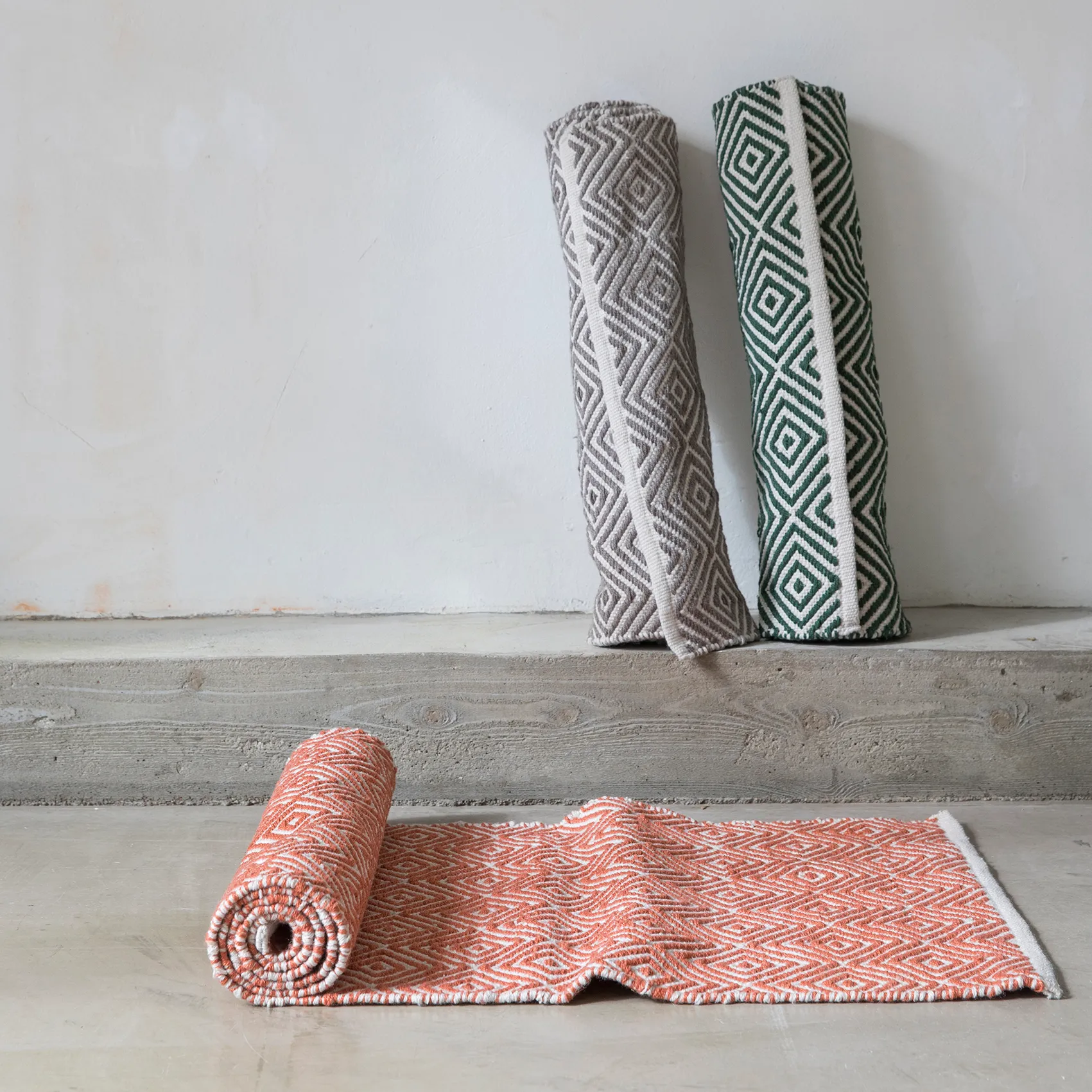 Diamond 地毯  70x200 cm, 灰色 Formgatan