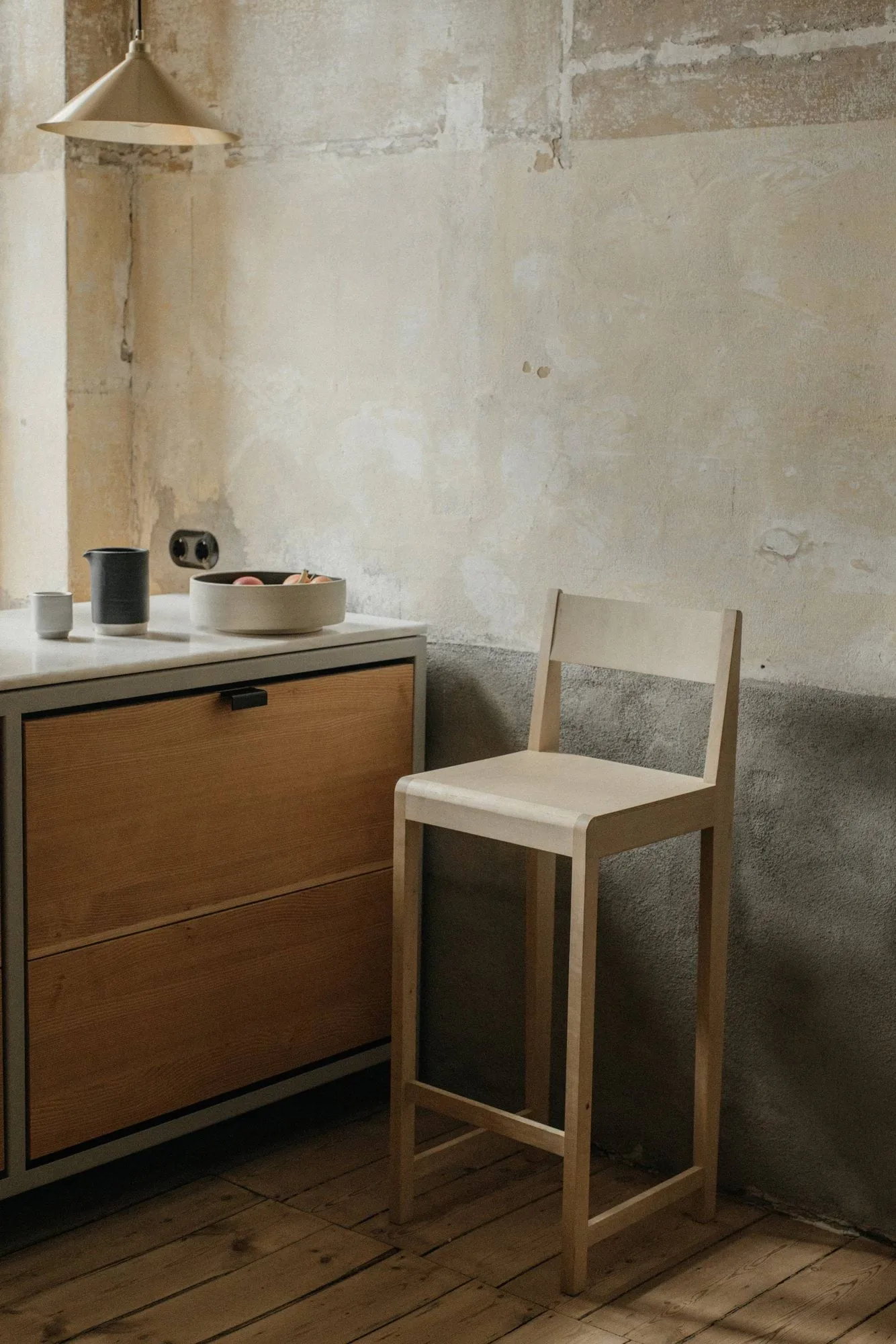 Bar Chair 01 吧椅, 桦木, 76 cm FRAMA