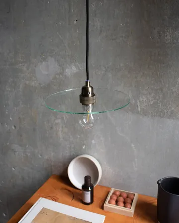 Circle Shade 吊灯 - 透明玻璃-钢，Ø25 cm - FRAMA