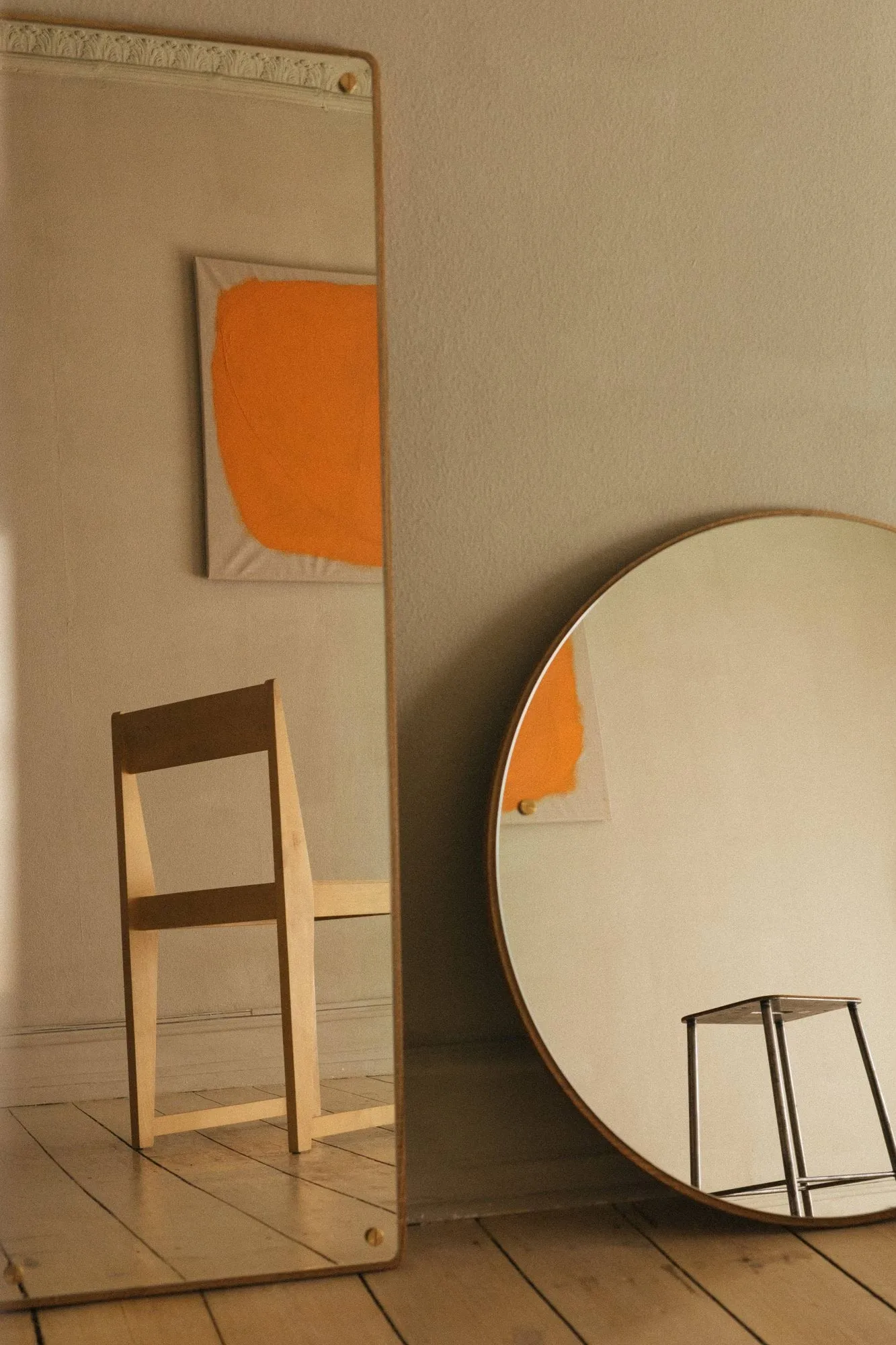 CM Circle 镜子, 橡木, large, Ø70 cm FRAMA