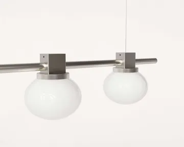 Ovoid Pendant Light Quadruple 吊灯 - 不锈钢，乳白玻璃 - FRAMA
