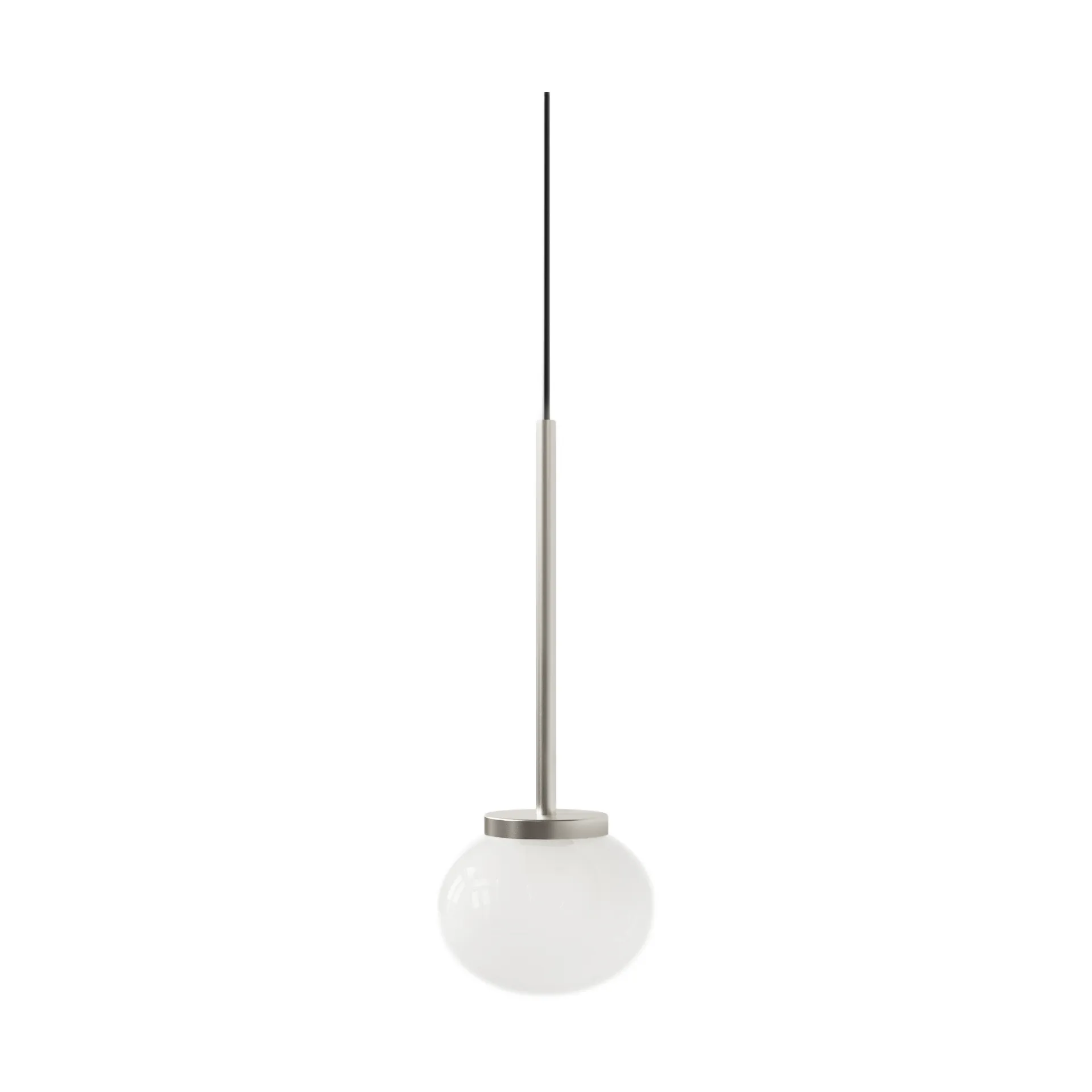 Ovoid Pendant Light Single 吊灯, 不锈钢，乳白玻璃 FRAMA