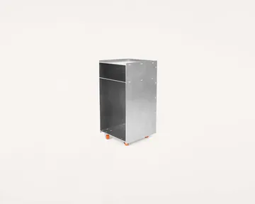 Rivet Cart 带轮边桌 - 铝，32,8x33,8x65 cm - FRAMA