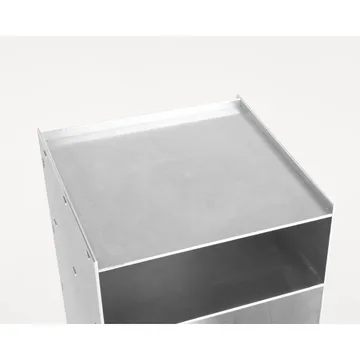 Rivet Cart 带轮边桌 - 铝，32,8x33,8x65 cm - FRAMA