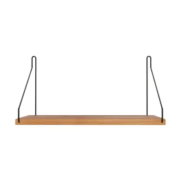 Single Shelf 壁架 - 橡木-黑色, 40x20 cm - FRAMA