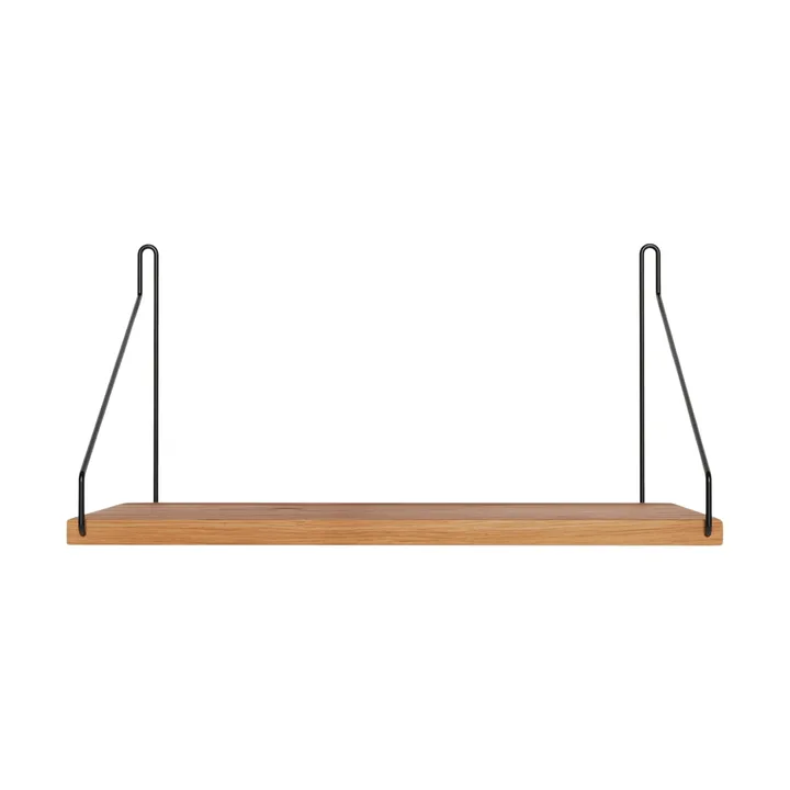 Single Shelf 壁架 - 橡木-黑色, 40x20 cm - FRAMA