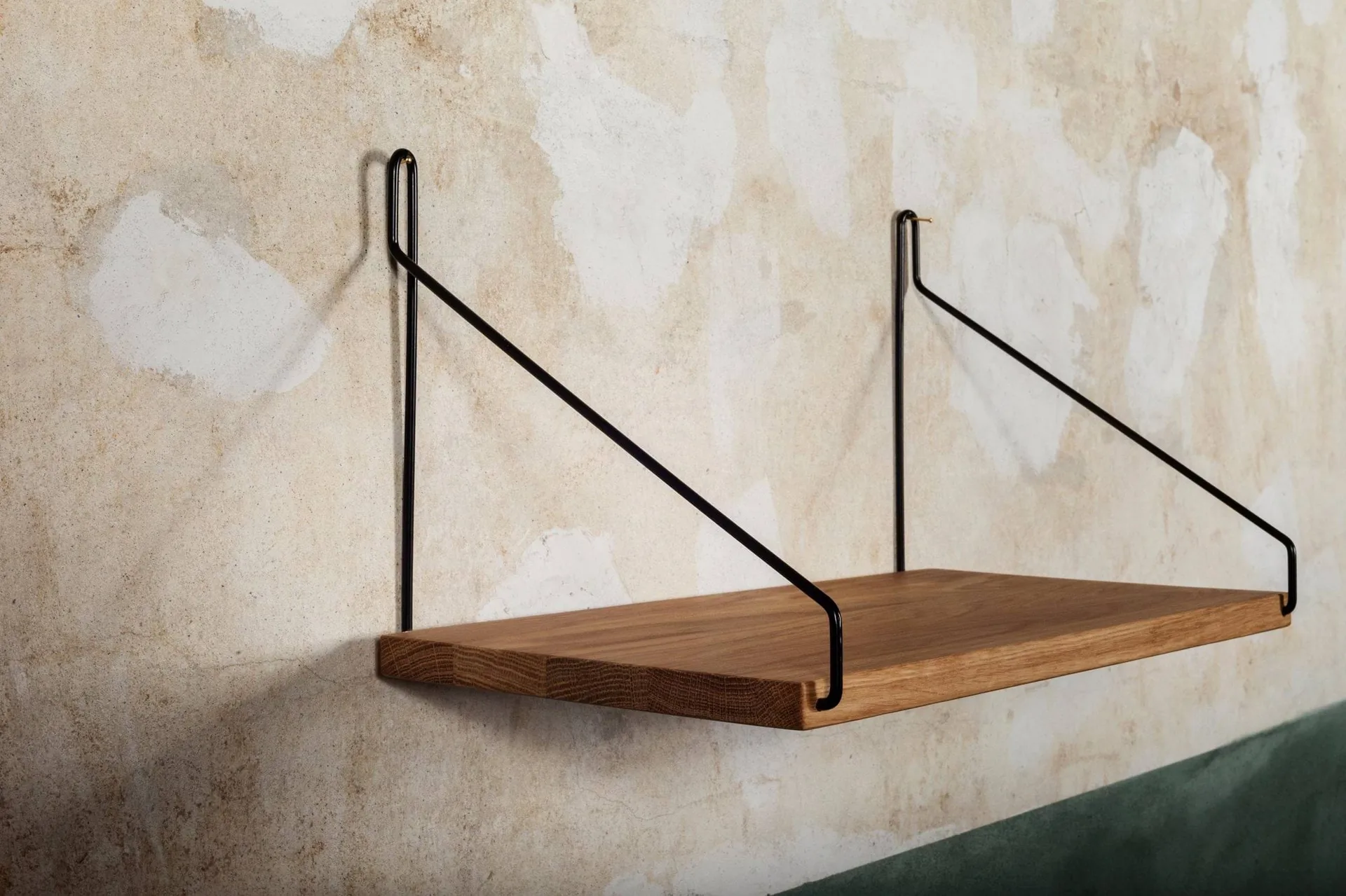 Single Shelf 壁架, 橡木-黑色, 40x20 cm FRAMA