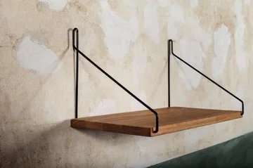 Single Shelf 壁架 - 橡木-黑色, 40x20 cm - FRAMA