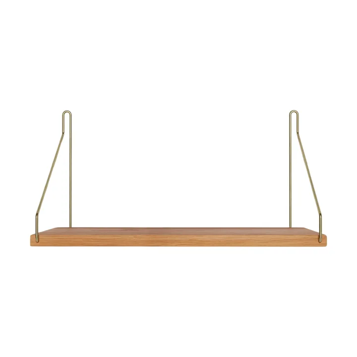 Single Shelf 壁架 - 橡木-黄铜，40x20 cm - FRAMA